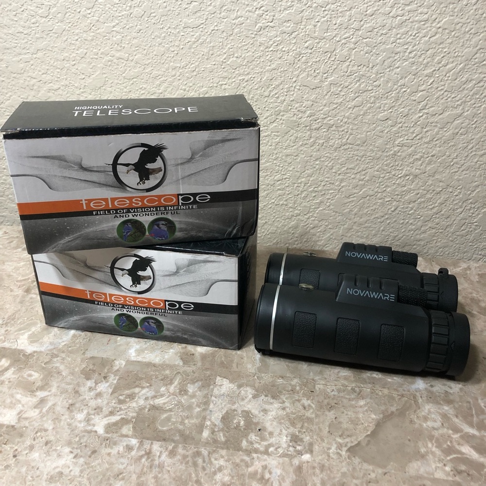 (2 PACK BUNDLE) High Power MONOCULAR Telescope 40X60 BAK4 w/ Tripod Phone Hold